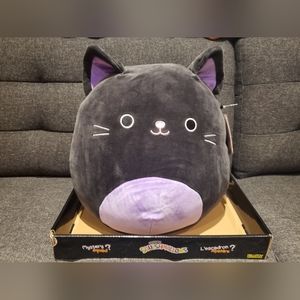 Squishmallow 12" New Black Cat Autumn